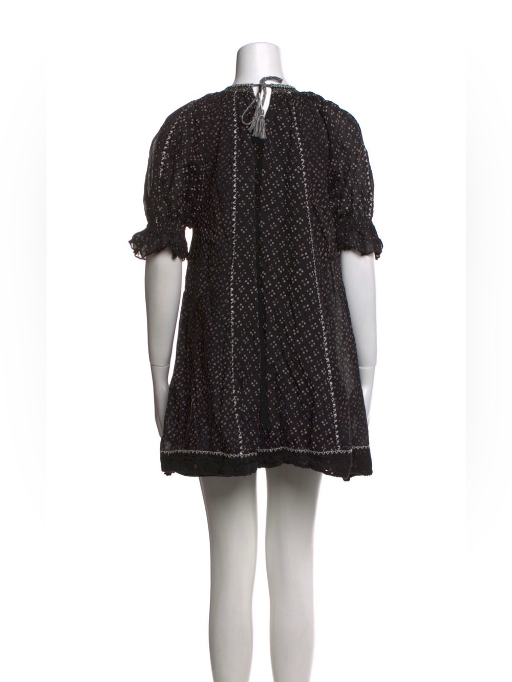 Ulla Johnson Feroz Mini Dress Sz 4 Black Boho Prairie Designer - Picture 5 of 9